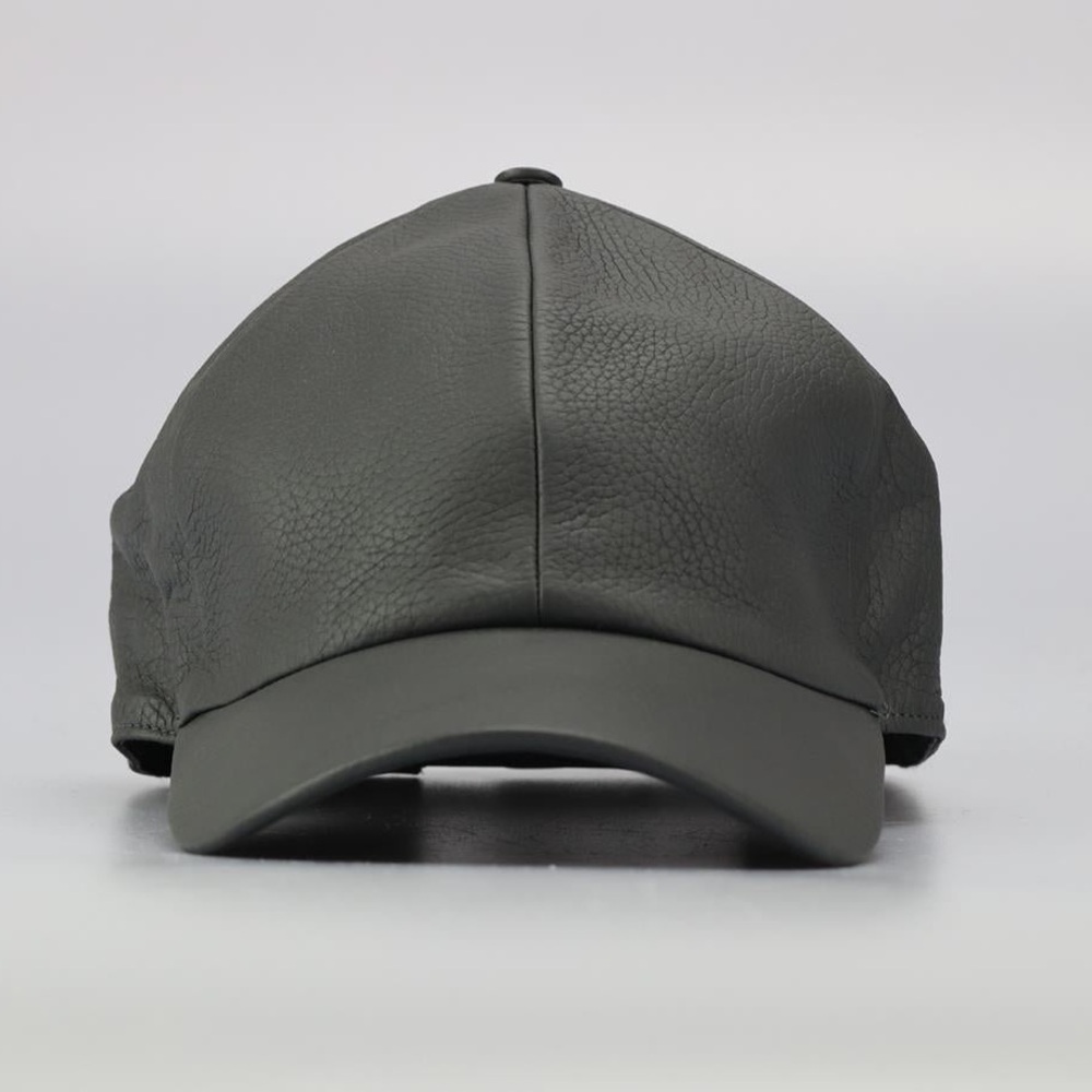 Vianel New York Leather Cap in Blackl
